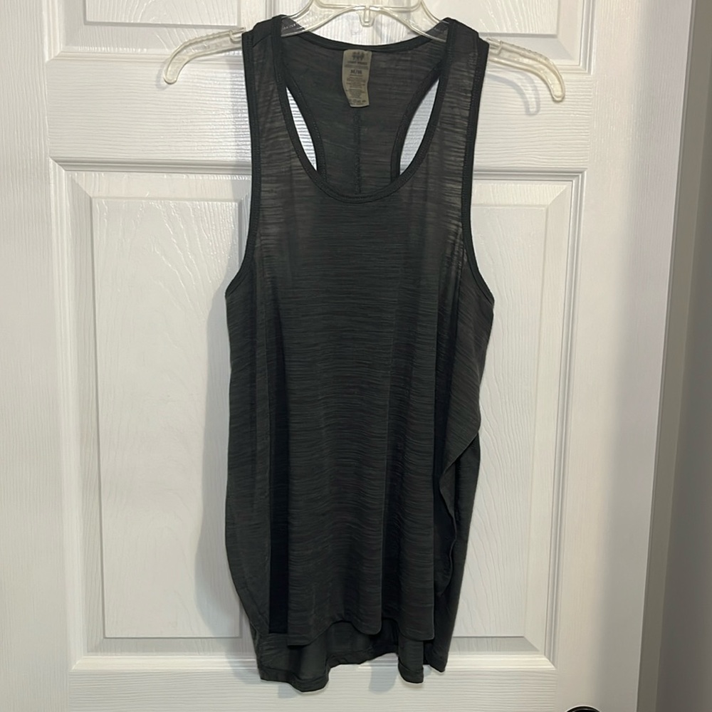 Cory Vines Gray Burnout Racerback Tank Top